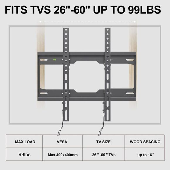 USX MOUNT WTL009-01 Large Tilting TV Wall Mount for 37-82" Flat Screen TVs - Picture 3 of 5